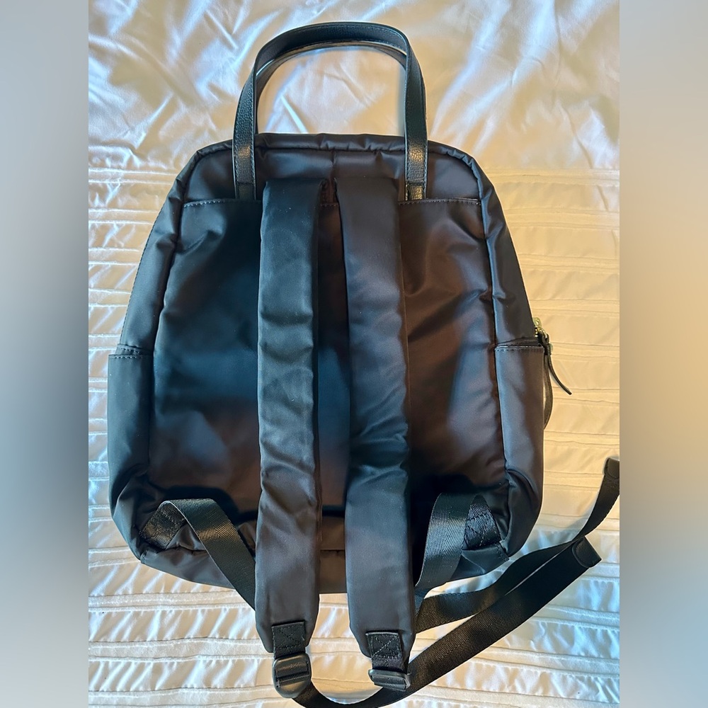 Tutilo New York Black Vegan Backpack Bag Purse School Diaper Bag. Pre-owned. - Picture 2 of 14